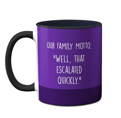 Raccoon Family Motto Coffee Mug