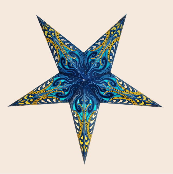 Blue Andromeda Paper Star Lantern