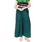 Stonewash Embroidered Front Slit Pants