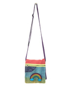 Acid Rainbow Embroidered Cotton Messenger Bag