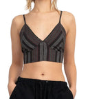 Striped Bustier Crop Top