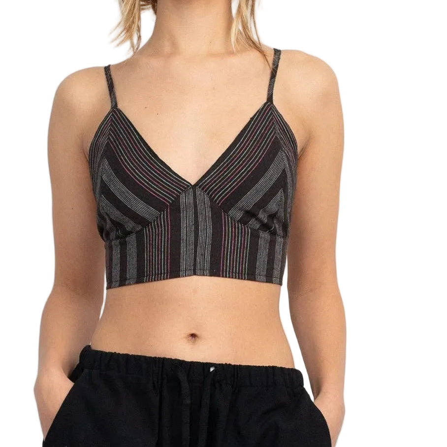 Striped Bustier Crop Top