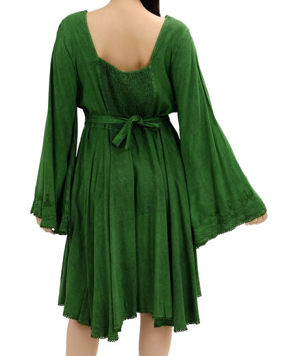 Rouched Bodice Knee Length Dress