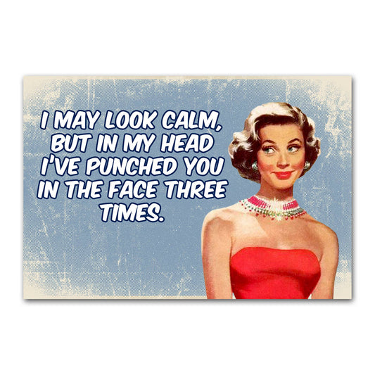 May Look Calm Refrigerator Magnet