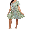 Short Summer Dress: Mint Meadow Patchwork