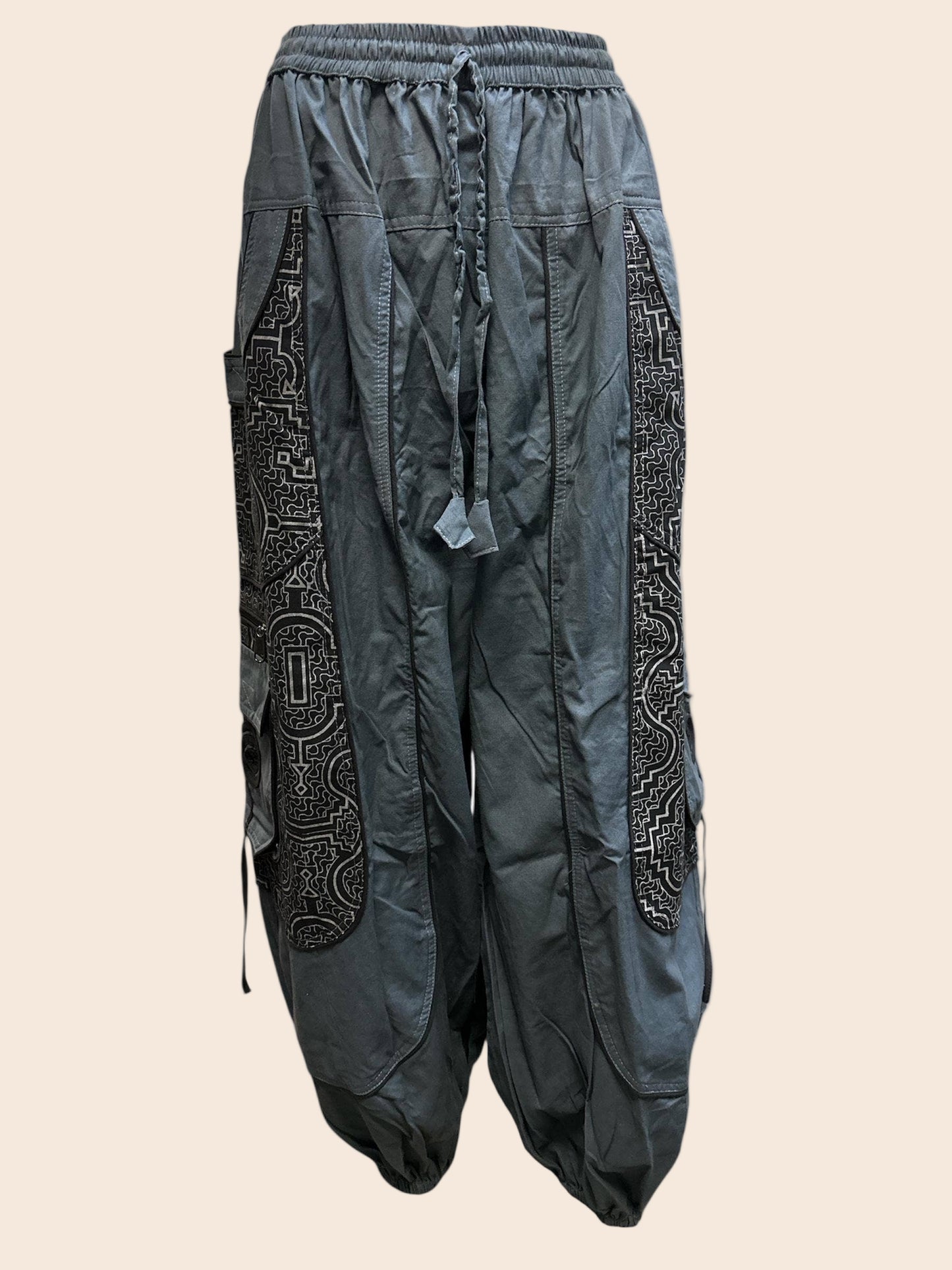 Swirl Pocket Printed Balloon Pants