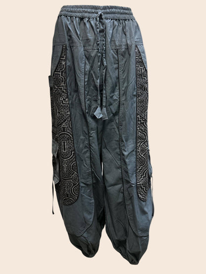 Swirl Pocket Printed Balloon Pants