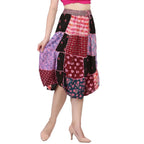 Patchwork Hand Thread Work Midi Skirt