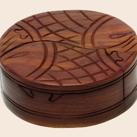 Wood Puzzle Box - Fish