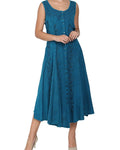 Renaissance Acidwash Sleeveless Dress