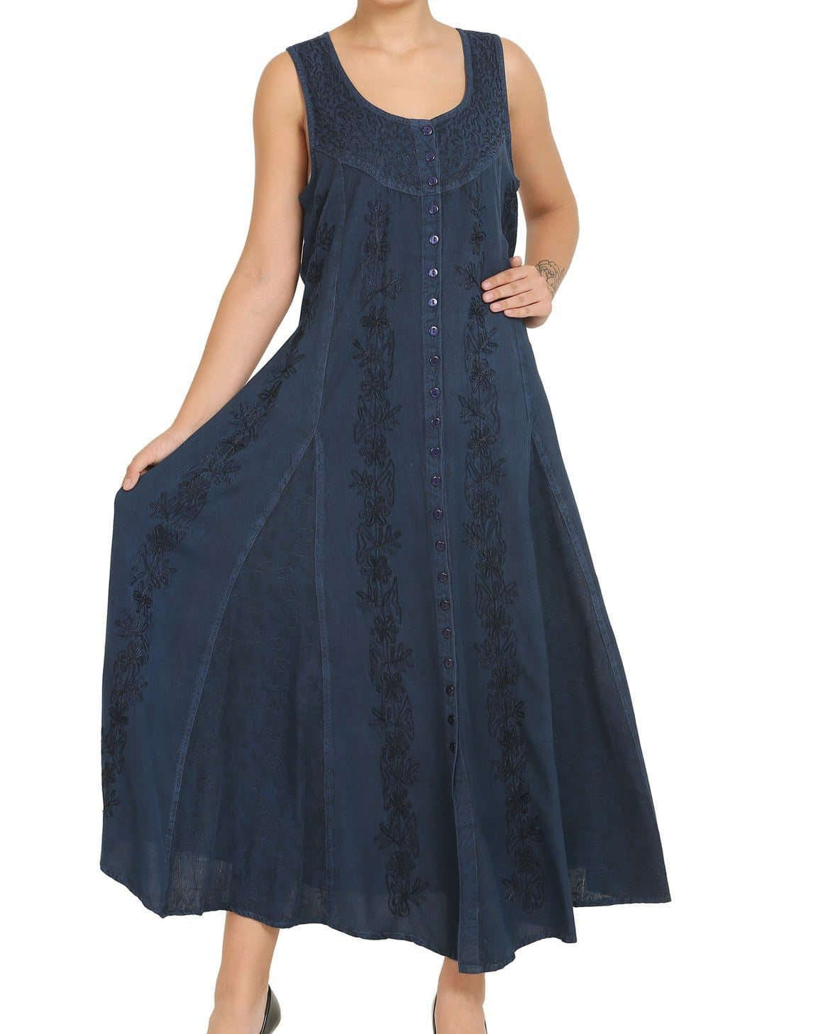 Renaissance Acidwash Sleeveless Dress