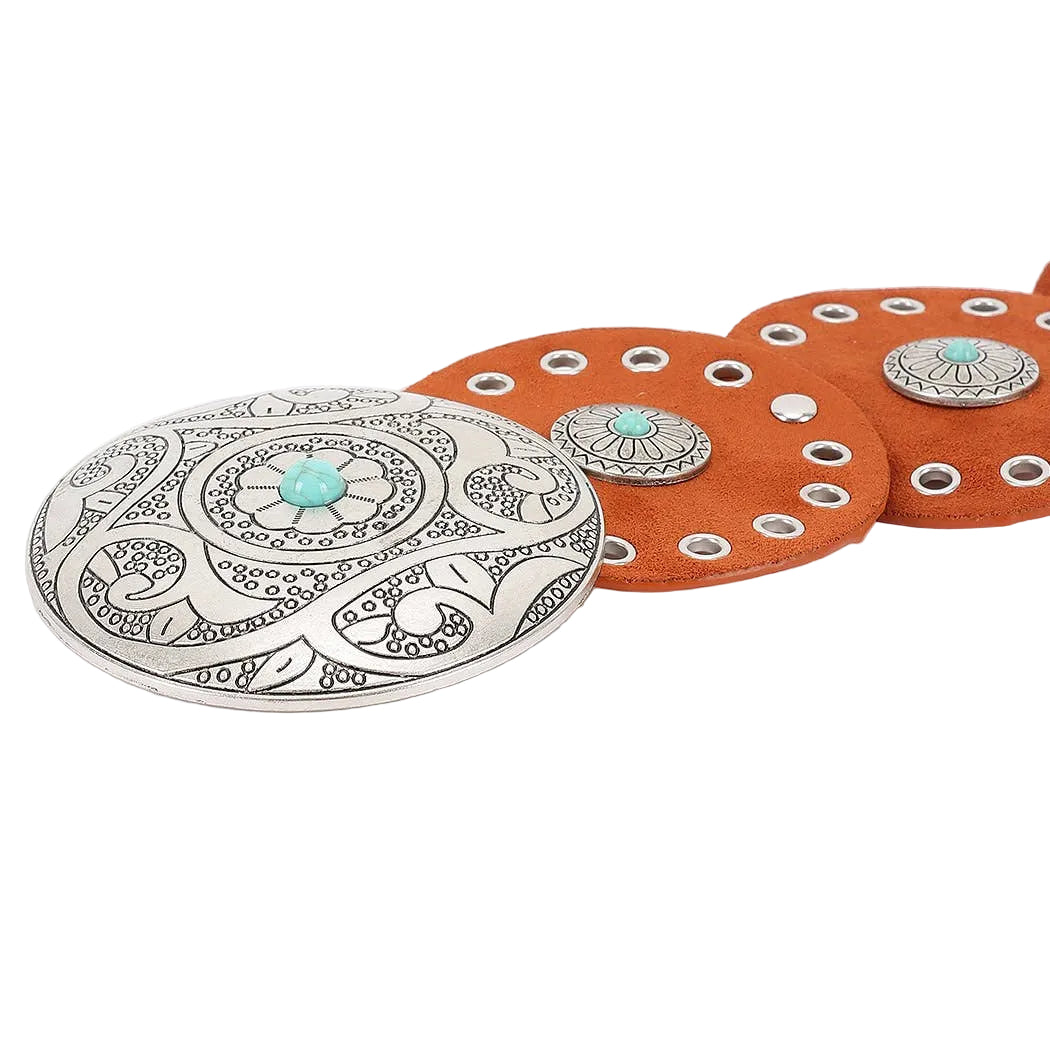 Faux Suede Disc Plus Size Belt