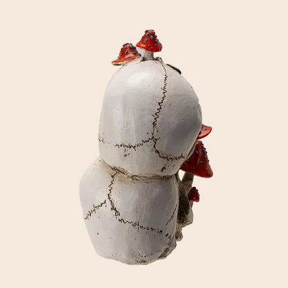 Skull With Mushrooms