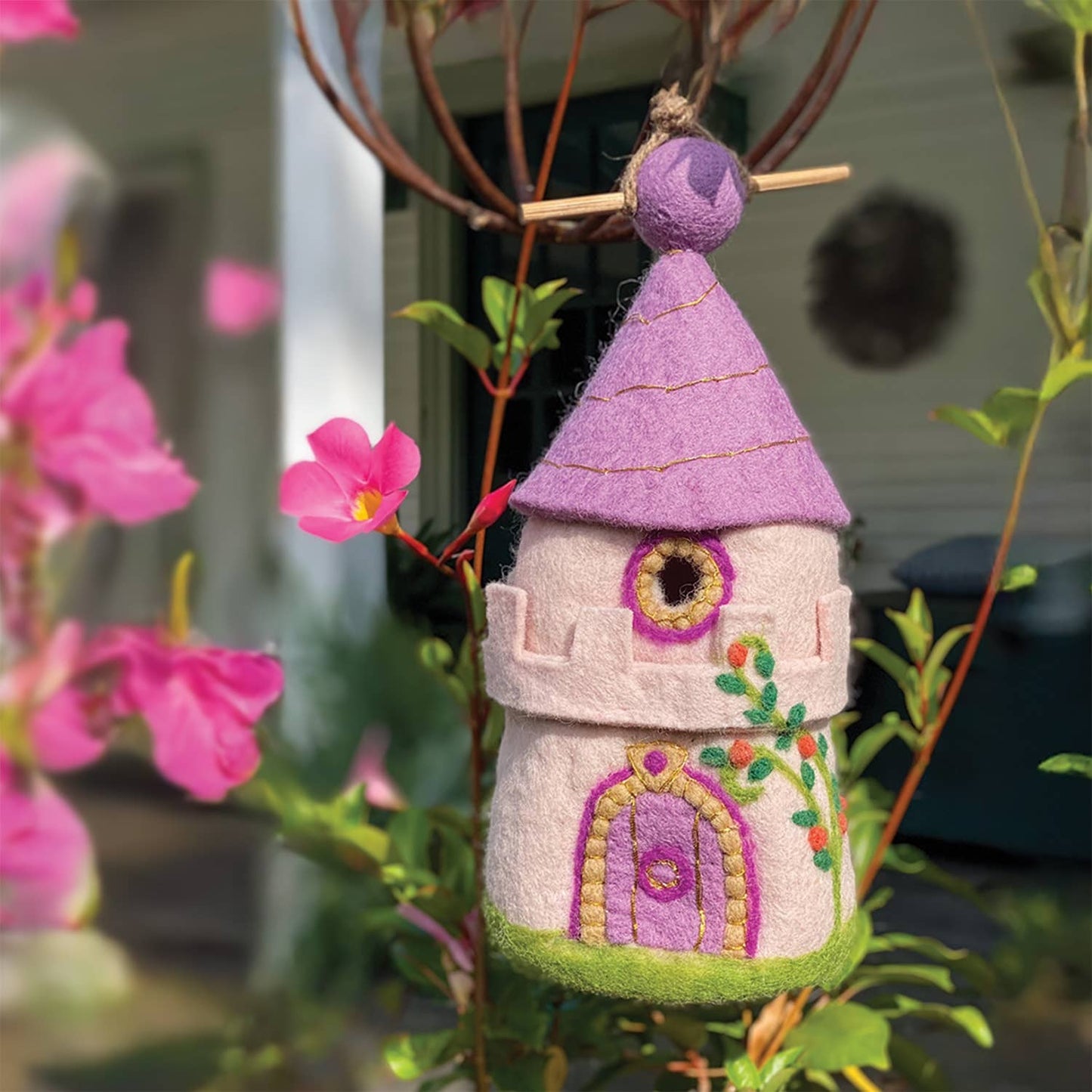 Fairy Castle Felted Birdhouse