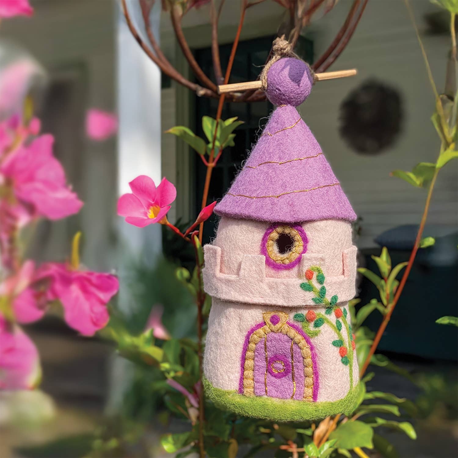Fairy Castle Felted Birdhouse