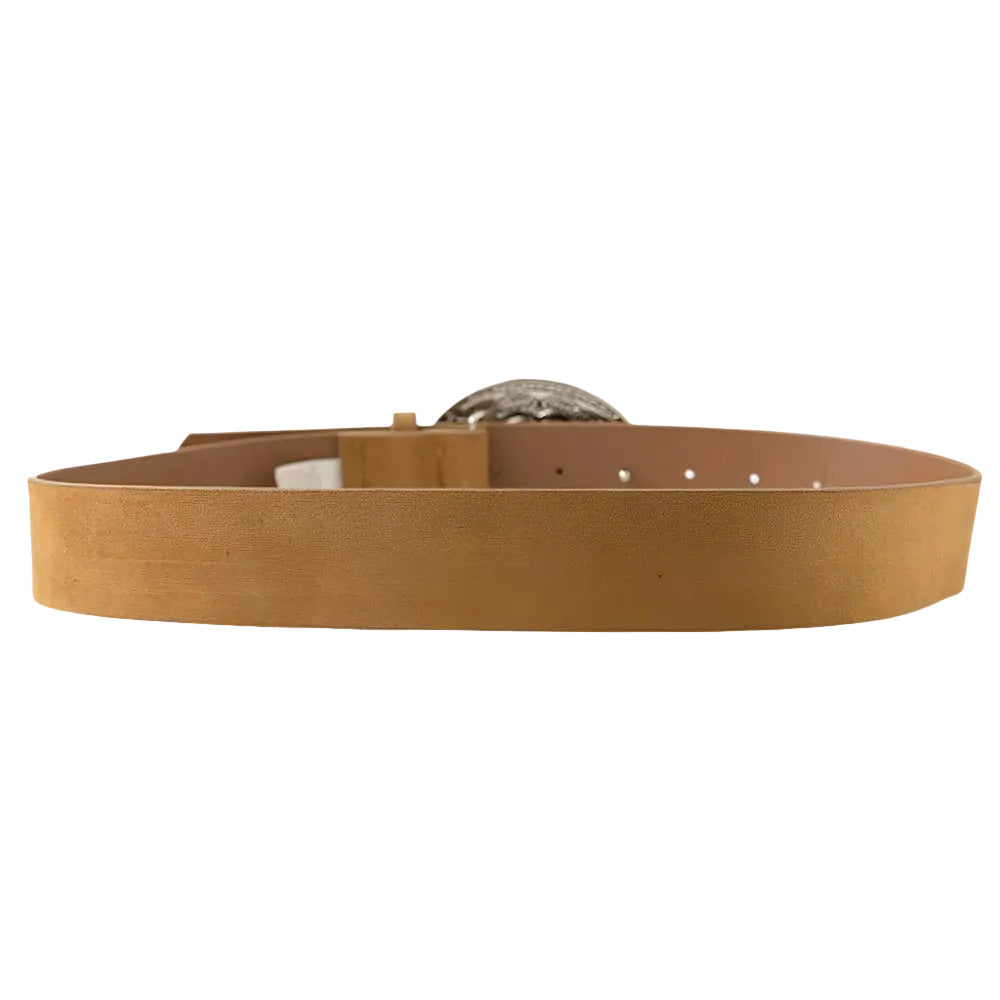 Oval Western Concho Oversized Buckle Belt