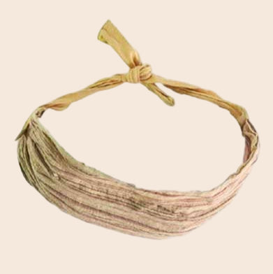Striped Cotton Boho Headband in Natural Colors