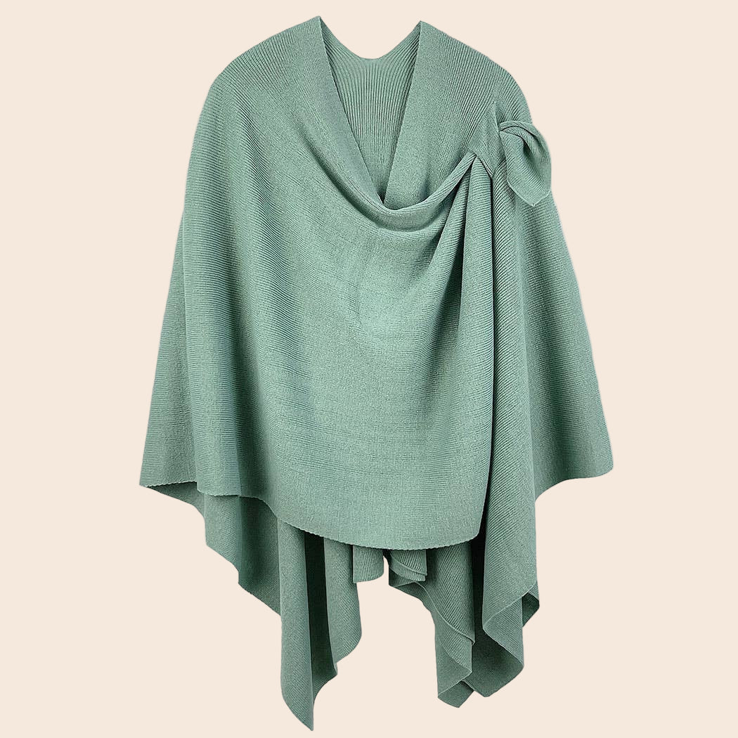Solid Ruana with Shoulder Strap