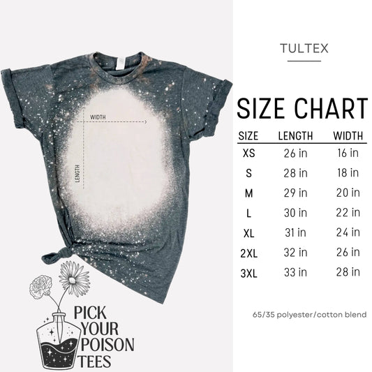 Mystical Moon Moth + Mushroom Bleached Tee
