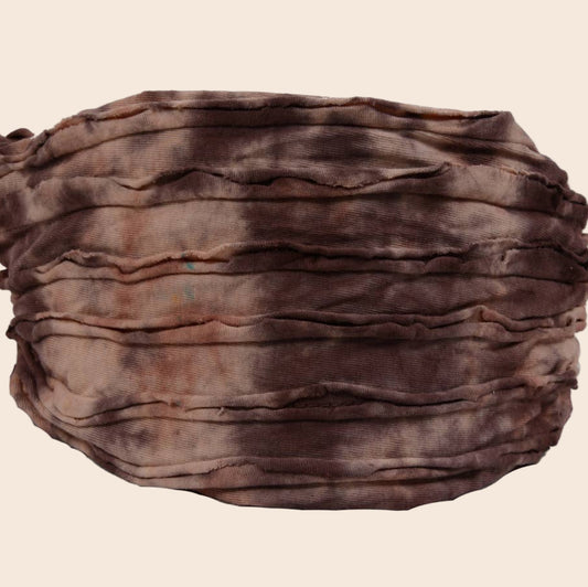 Brown Cotton Headband with Small Fold Design