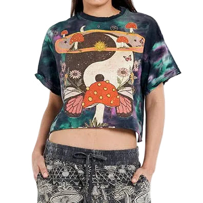 Yin-Yang Mushroom Crop Top