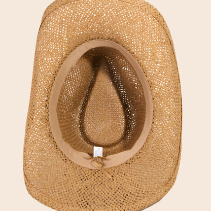 Cowrie Shell Rope Straw Braided Western Cowboy Hat