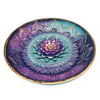 Colored Mandala Round Incense Burner