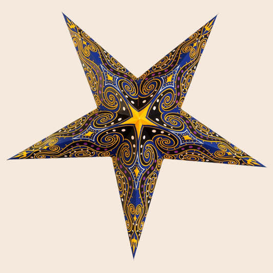 Blue Yellow Astral Wind Star Lantern