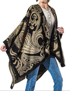 Black and Tan Mandala Kimono