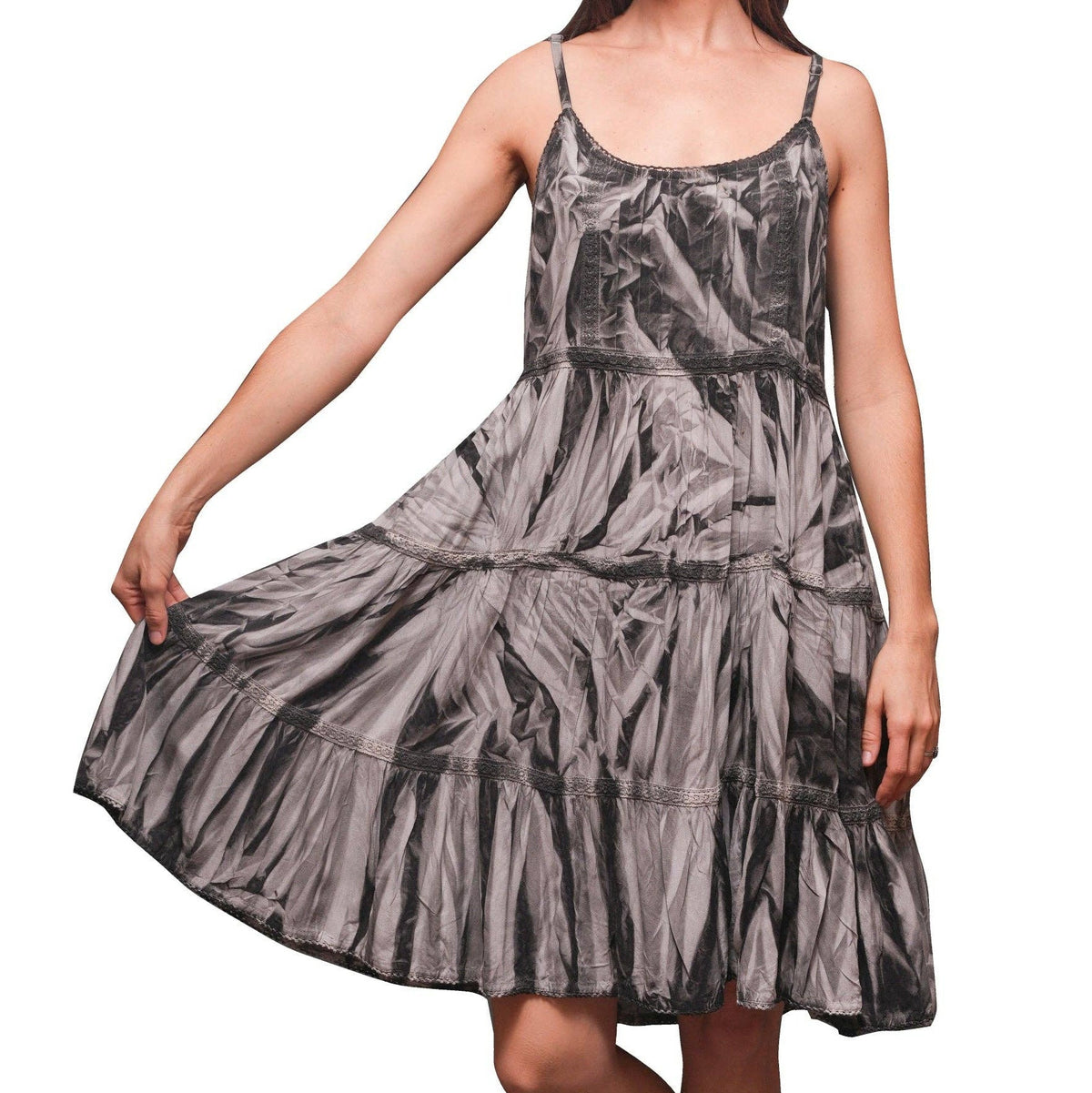 Charcoal Charm Babydoll Dress