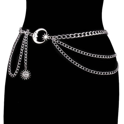 Layered Moon Chain Belt