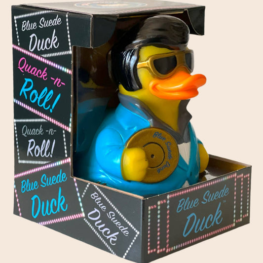 Celebriduck Blue Suede Duck Rubber Duck