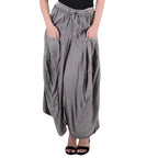 Acid Wash Skirt with Front Pockets