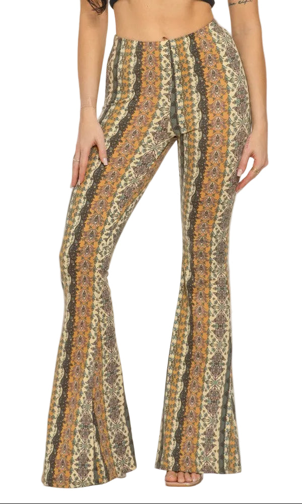 Boho Printed Flared Pants
