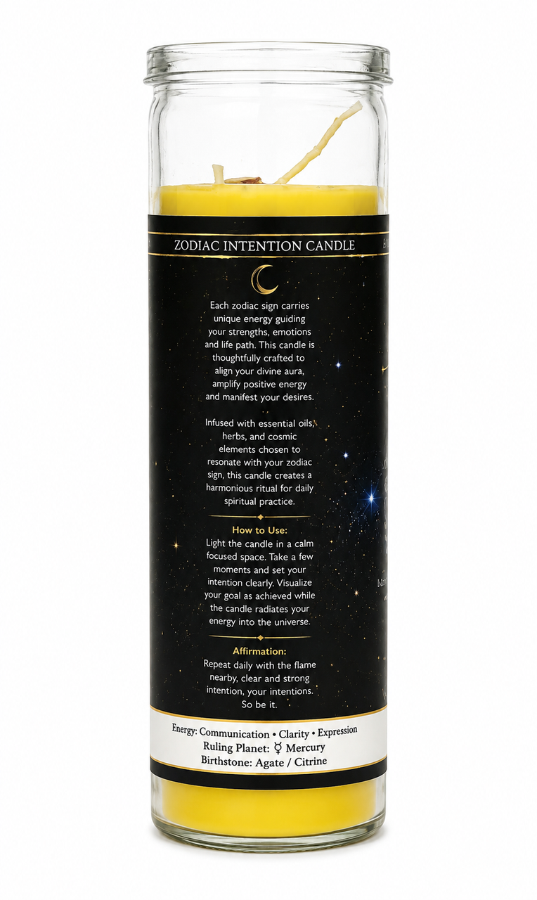 Glass Jar Candle Scented - Gemini: The Twins
