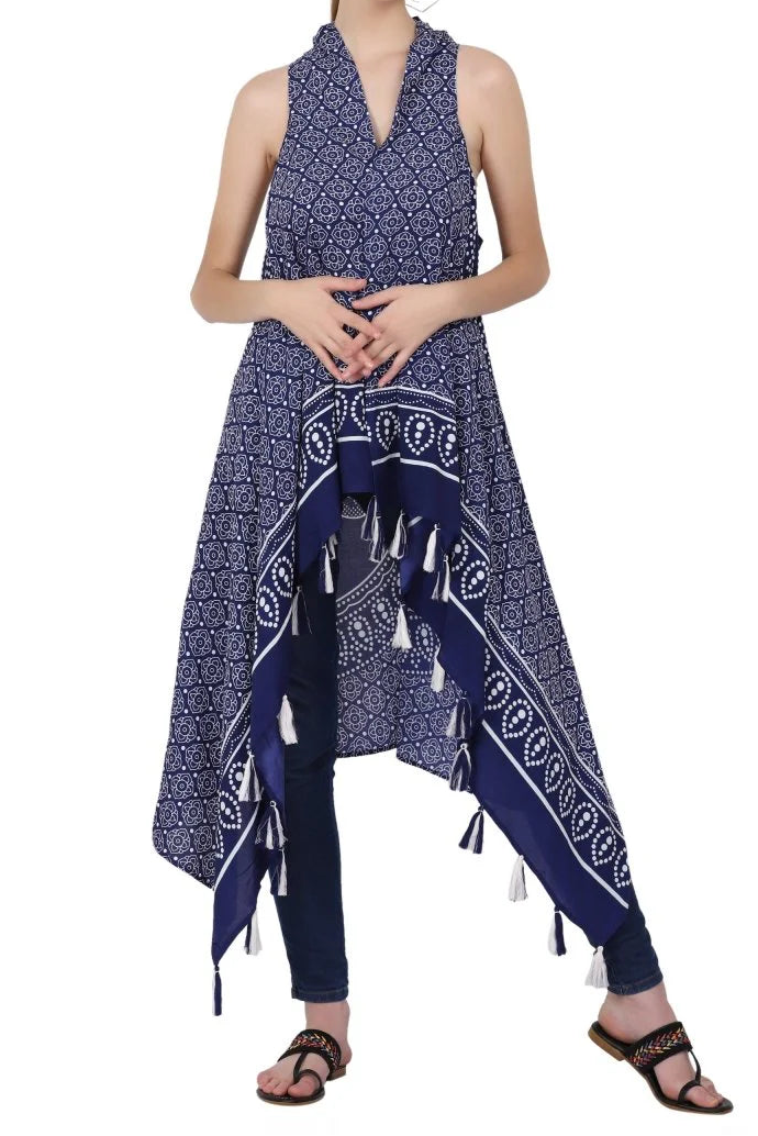 Butterfly Long Fringe Vest