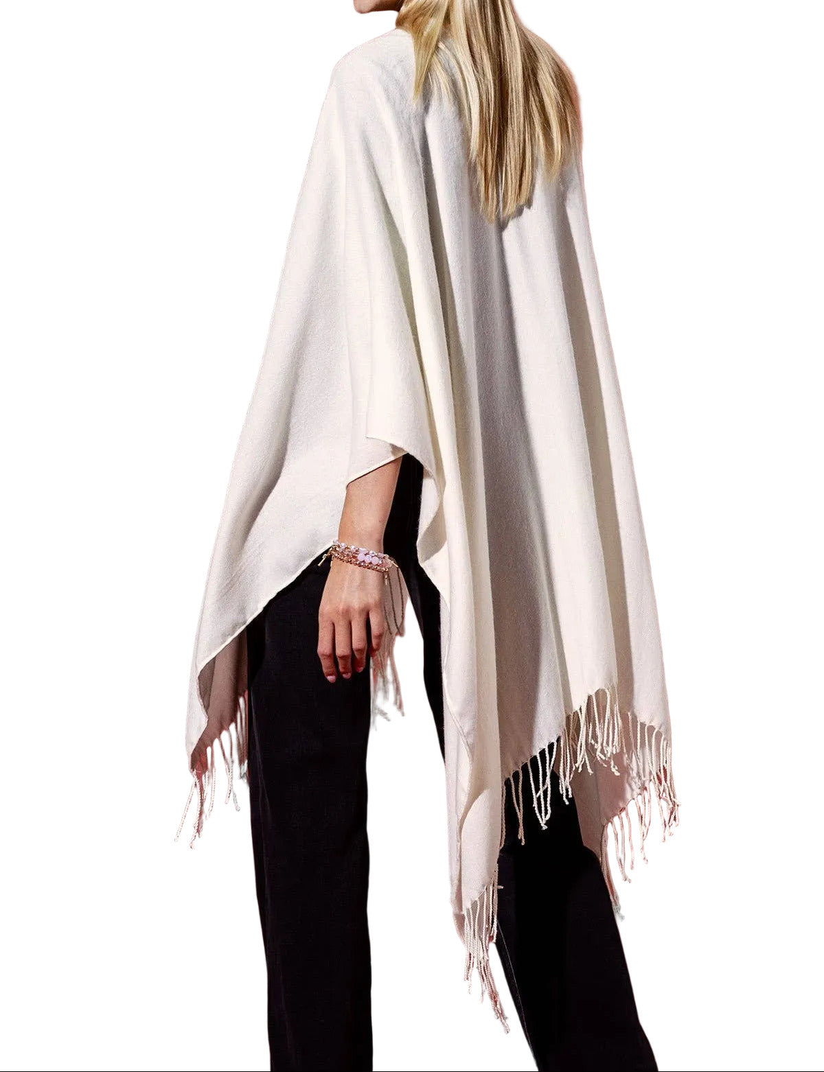 Solid Color Fringe Kimono