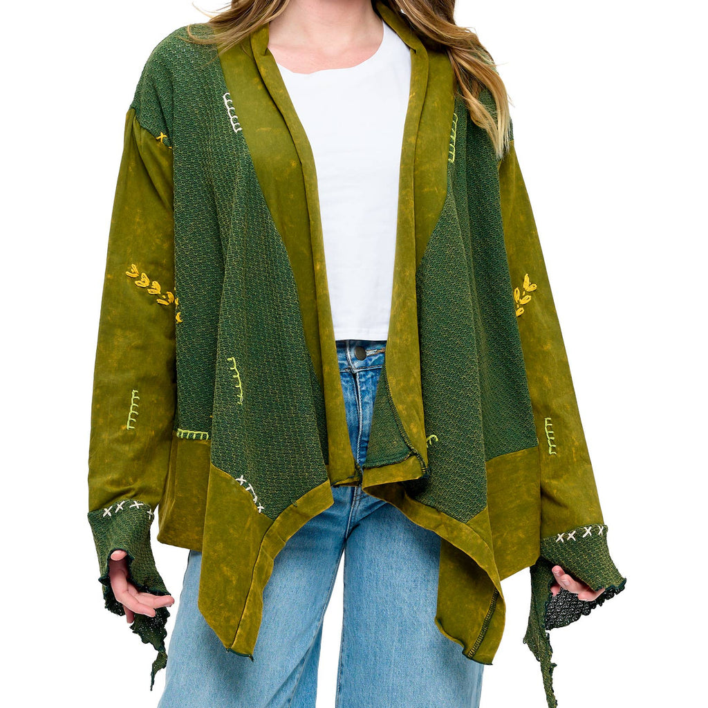 Boheminan Cardigan Handstitich Vintage Wash