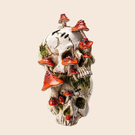 Skull With Mushrooms