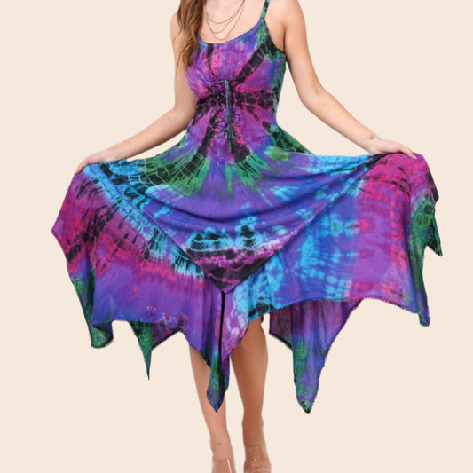 Tie Dye Corset Fairy Dress