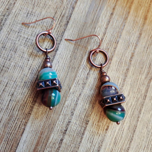 Banded Agate Earrings