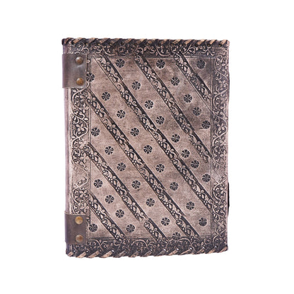 Antique Embossed Chakra Stones Leather Journal 6x8 Inches