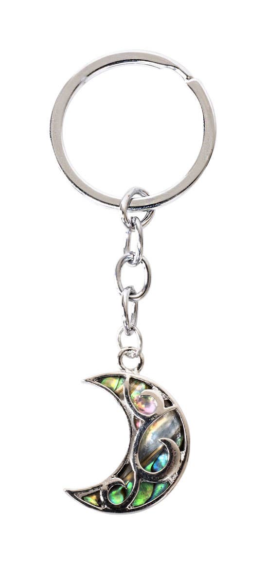 Abalone Moon Keychain