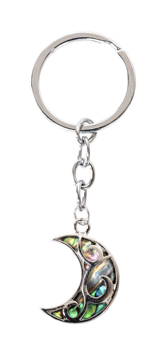 Abalone Moon Keychain