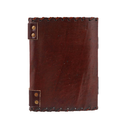 2 Tone Leather Embossed Journal with Tiger Eye Stone