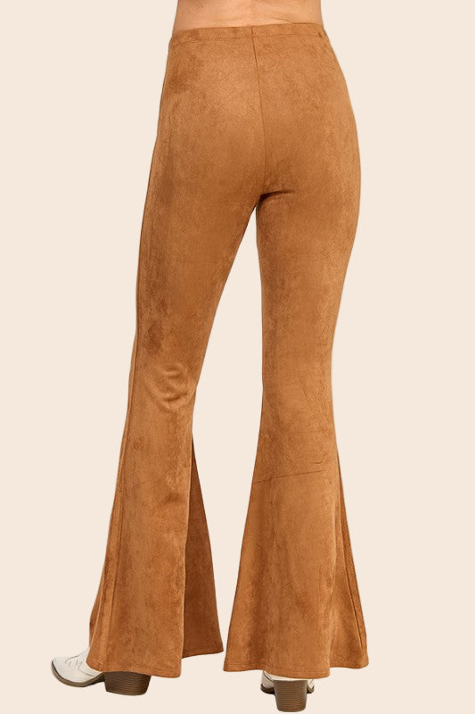 Suede Flared Pants