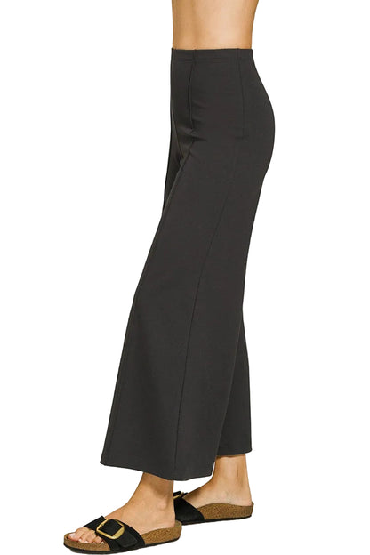 Heavy Ponte Elastic Waistband Pintuck Pants