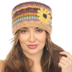 Woolen Motif Crocheted Headband