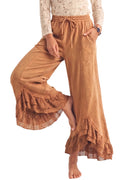 Lace Mineral Wash Whisper Wide Leg Pants