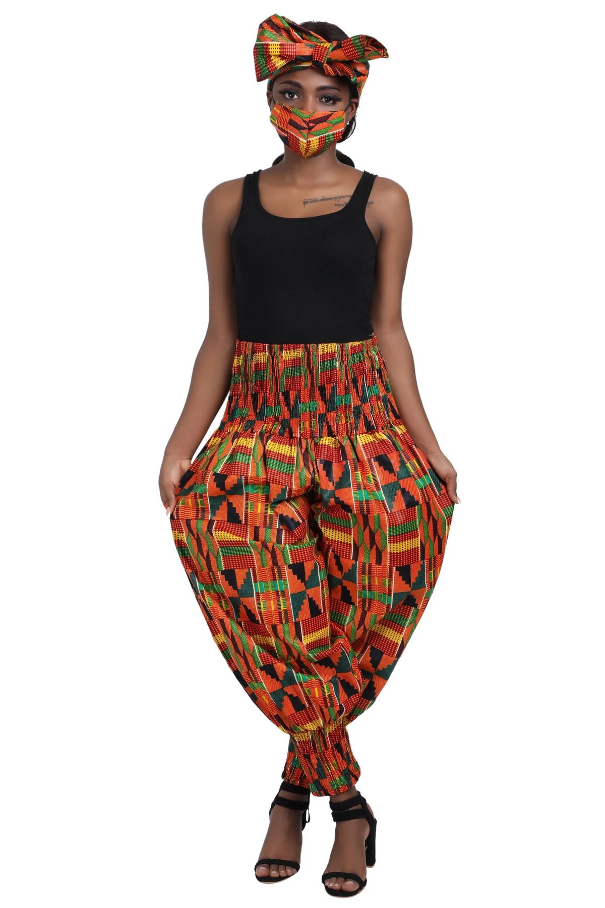 Ankara Print Harem Pants w/ Elastic Ankle